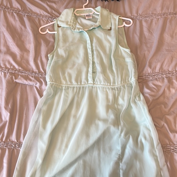 VERO MODA mint dress, sheer finishing to bottom half - Picture 2 of 6